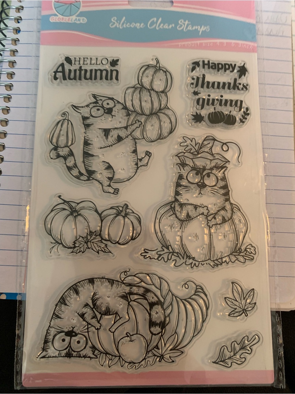 Hello Autumn Silicone Clear Stamp Set - Black Line Art